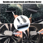 Car wheel brush and window duster with long handles and foam heads