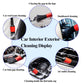Red-and-black car cleaning brush and duster heads for interior and exterior use