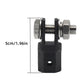 Car jack adapter, 5cm tall, black clamp with threaded screw ends