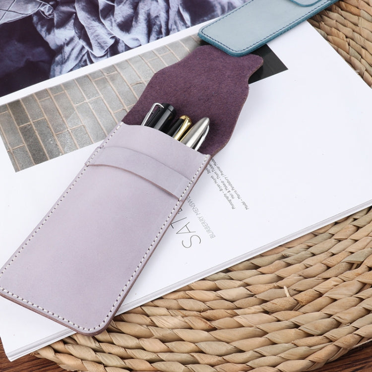 Large rose and purple pencil case with foldover strap and stitched front pocket