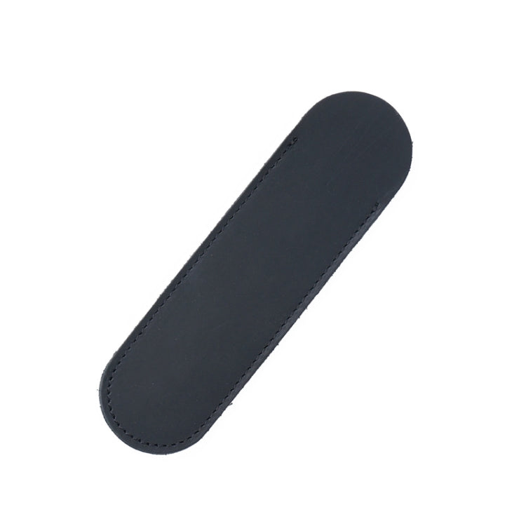 Handmade black pen holder pouch, rounded end and side seam
