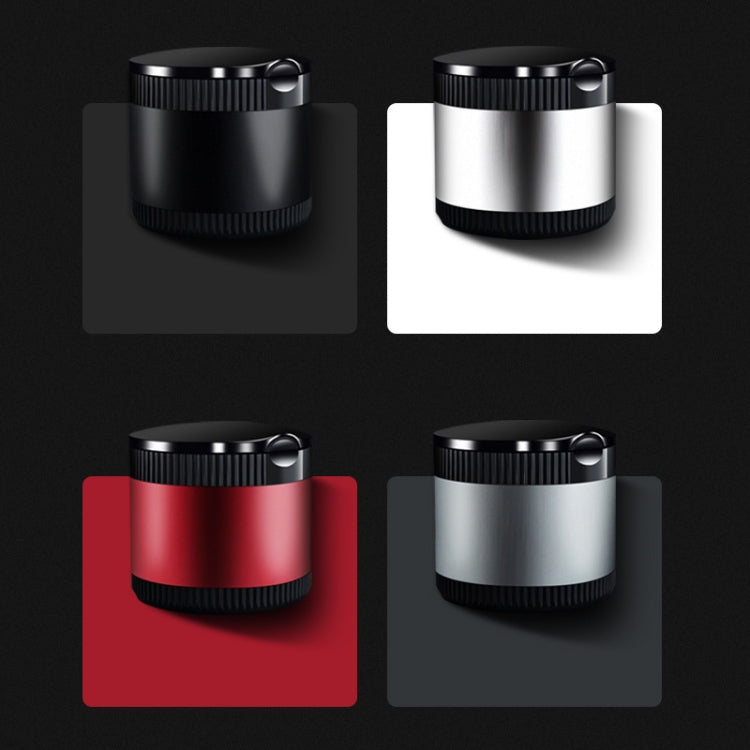 Car ashtrays with LED ambient light in black, silver, gray, and red with lids.