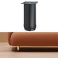Matte black furniture support leg, thick stainless steel cylinder with threaded base ring