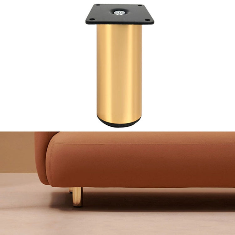 Rose gold stainless steel support leg with square top plate and central screw hole