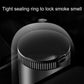 Black LED car ashtray with cover, round sealed top lid with ridged ring