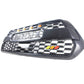 Black car emblem sticker with three-color red and yellow center design