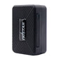 Black GPS vehicle tracker side view with lanyard hole
