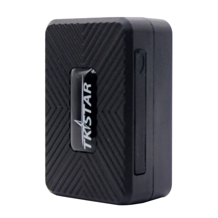Black GPS vehicle tracker side view with lanyard hole