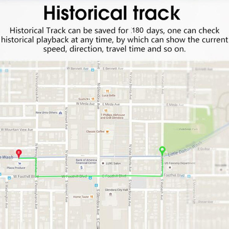 GPS tracker historical track map view