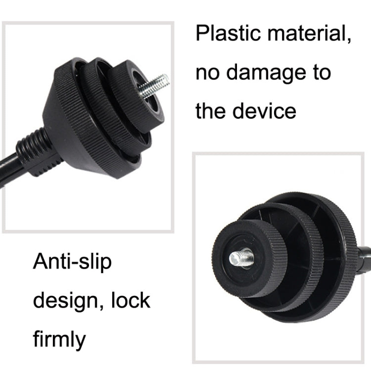 Anti-slip clutch hole corrector with ribbed black cone and locking screw