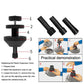 Clutch hole corrector tool with labeled parts and practical installation steps graphic