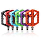 Assorted-color MEROCA mountain bike nylon pedal set with threaded axles and grip pins