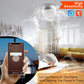 White Wi-Fi smoke alarm ceiling mount with vented dome and small control button
