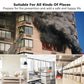 Fire safety scene with smoke cloud; Wi-Fi smoke alarm device not visible