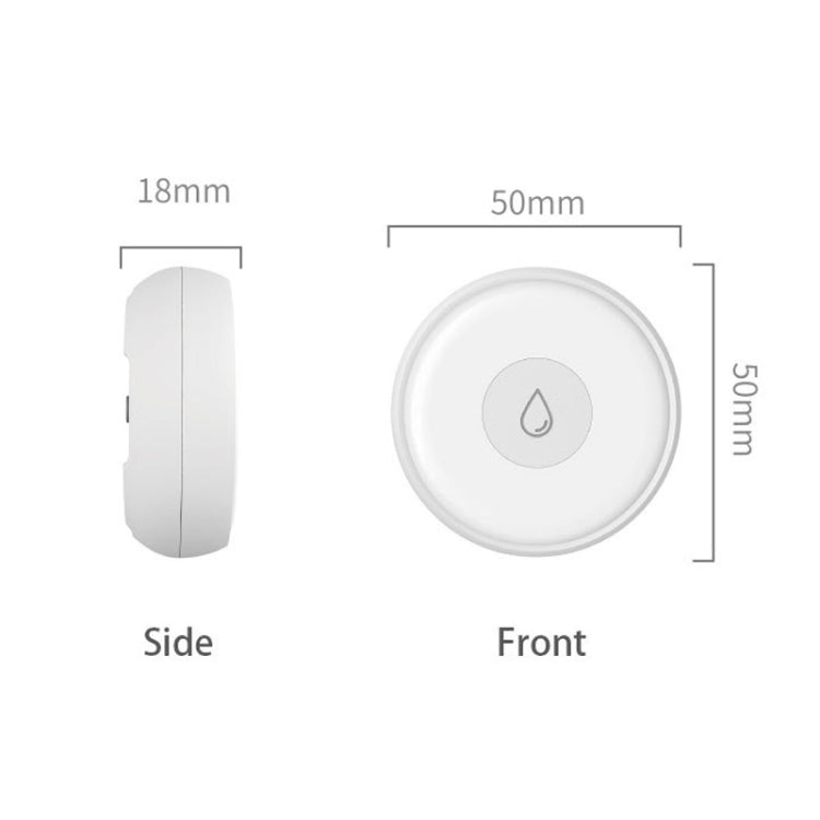 Water level detector size diagram: 18mm side thickness, 50mm front width