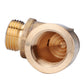Brass oxygen sensor elbow fitting with internal threaded port, 90-degree shape