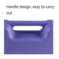 Purple storage case handle with cutout grip for easy carrying