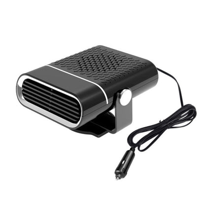 Black 24V car heater demister with front vent and DC power cable