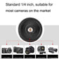 Round 1/4-inch threaded camera mount base disc for action camera tripod socket