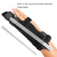 Black finger splint brace with built-in aluminum plate supports and detachable straps