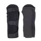 Pair of black padded wrist support sleeves with hook-and-loop strap closures