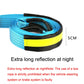 Off-road tow rope with wide blue strap and reflective yellow stripe detail