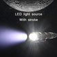 LED strobe self-defense pen flashlight head emitting bright white light