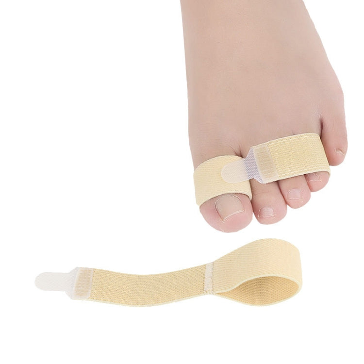 Beige elastic toe belt finger splitter with padded separator for toes