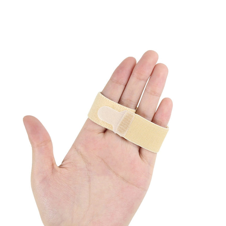Beige elastic toe belt finger splitter worn across the hand fingers