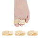 Beige elastic toe belt finger splitter with toe separators shown in set