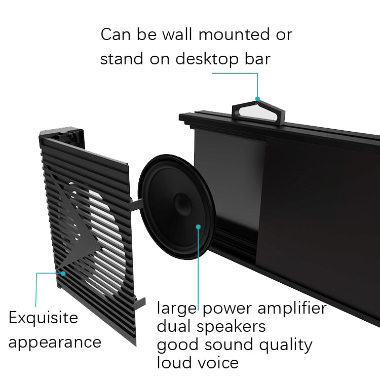 Black meal caller speaker unit with top handle and rear mounting bracket
