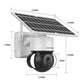 Solar dome security camera with wall mount bracket and rotating black lens module, 130mm