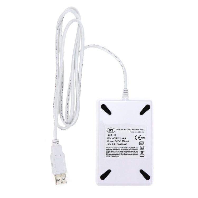 Contactless IC card reader back with four screw holes and USB cable