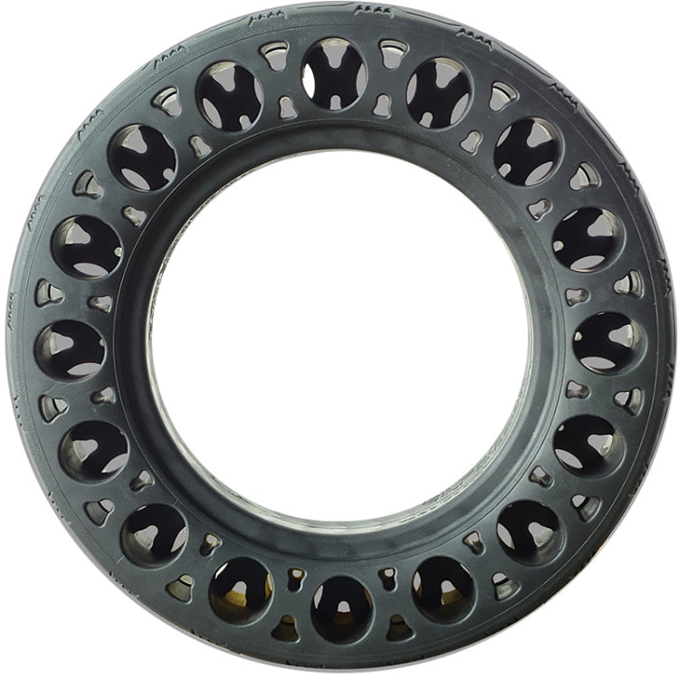 Black rubber solid tire with vented wheel rim