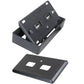 Dual USB car charger panel with mounting base and open back cover