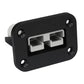 Black dual battery charging connector faceplate with two gray latch ports
