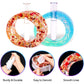Round epoxy vase molds with glitter finishes plus clear test tubes and demold steps