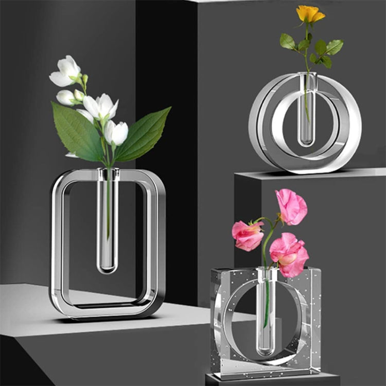 Decorative epoxy vase mold set with test tube holders and vase-style frames