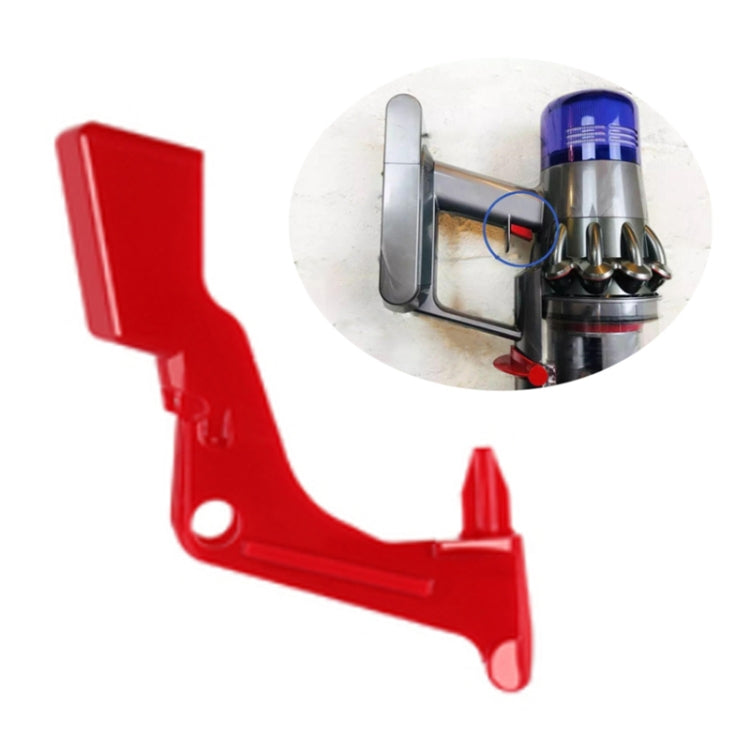 Red switch lock key button accessory for vacuum cleaner, with mount clip
