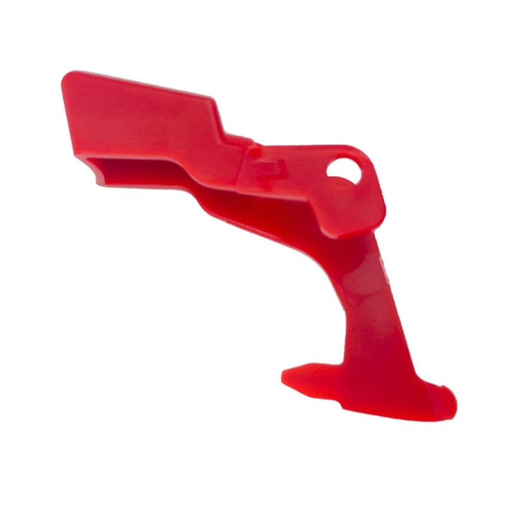 Red plastic switch lock key button piece, handheld bracket shape
