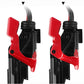Red switch lock key button installed on black vacuum nozzle housing