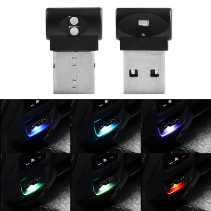 Car USB LED atmosphere light, black housing, USB connector and LED module view