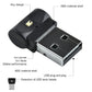 Car USB LED atmosphere light with black ABS shell and silver USB connector