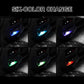 Car USB LED atmosphere light with six color-changing LED glow modes