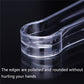 Clear plastic ice holder with rounded scoop edge for picking up ice