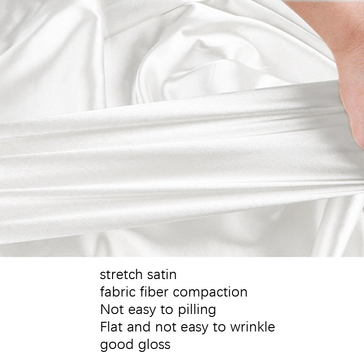 White satin fabric with smooth drape and soft sheen close-up