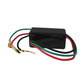LED flasher relay module with black housing and pre-attached wire connectors