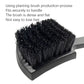 Flat black bristle cleaning brush head on a sturdy base for tire and upholstery