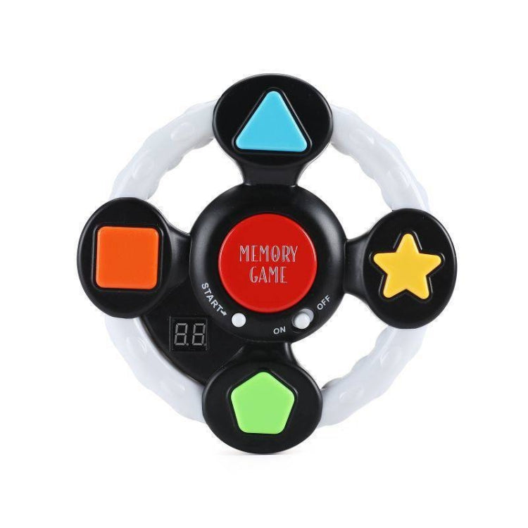 Black memory game controller with ring handle, four shaped grips, and Memory center
