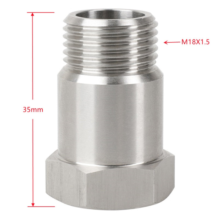Oxygen sensor adapter extension with M18x1.5 threads, approx 35mm length